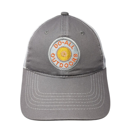Do All Outdoors Strapback Trucker Hat Gray One Size Mesh Back Outdoor Cap