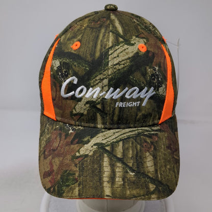 Con-way Freight Baseball Cap Green Orange One Size Mossy Oak Camo Strapback Hat
