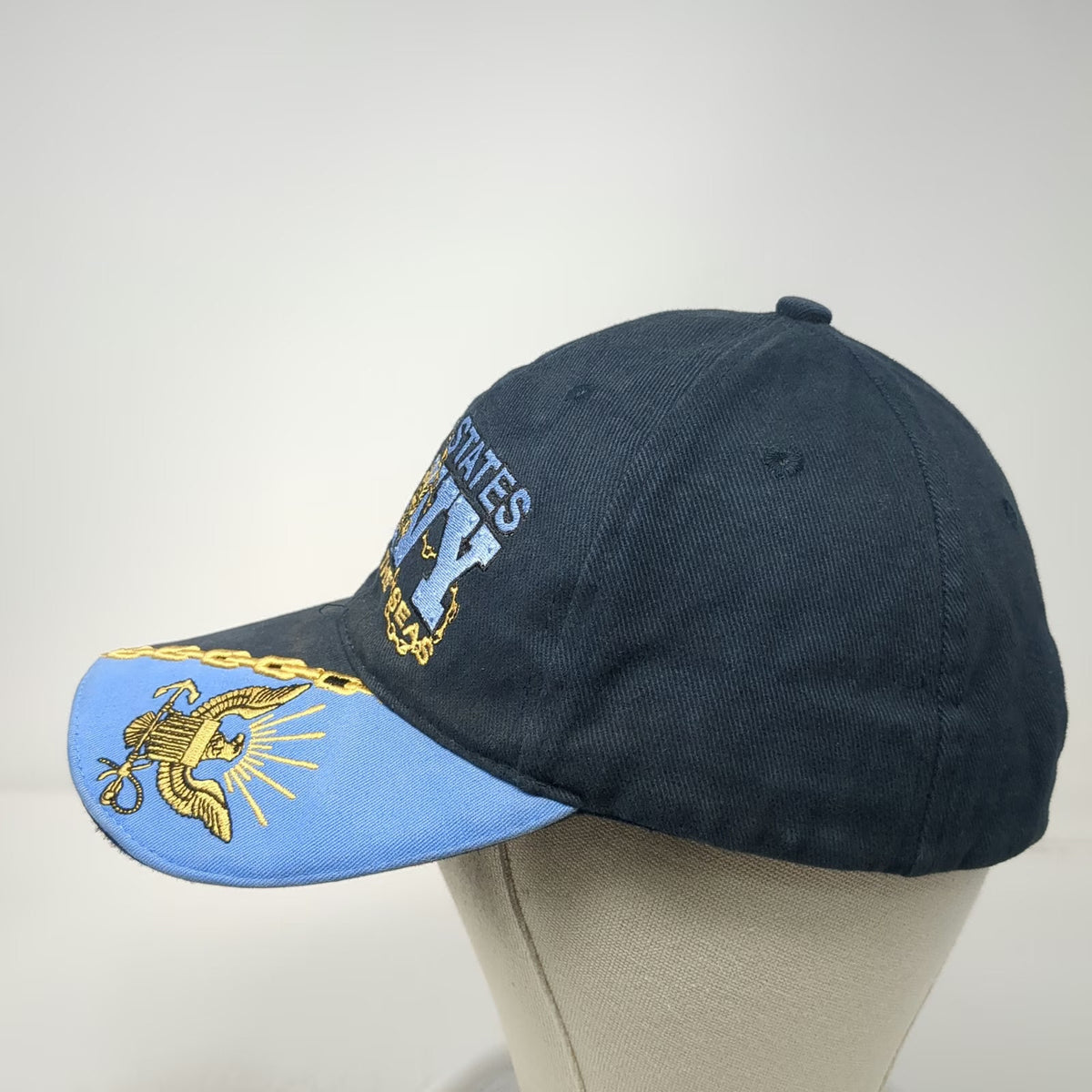 Eagle Crest Baseball Cap Blue One Size United States Navy Anchor Slideback Hat