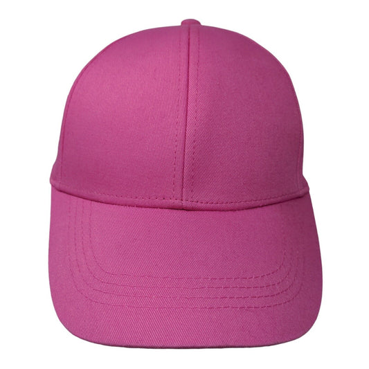 Galeries Lafayette Women's Strapback Hat Pink Adjustable Blank 100% Cotton