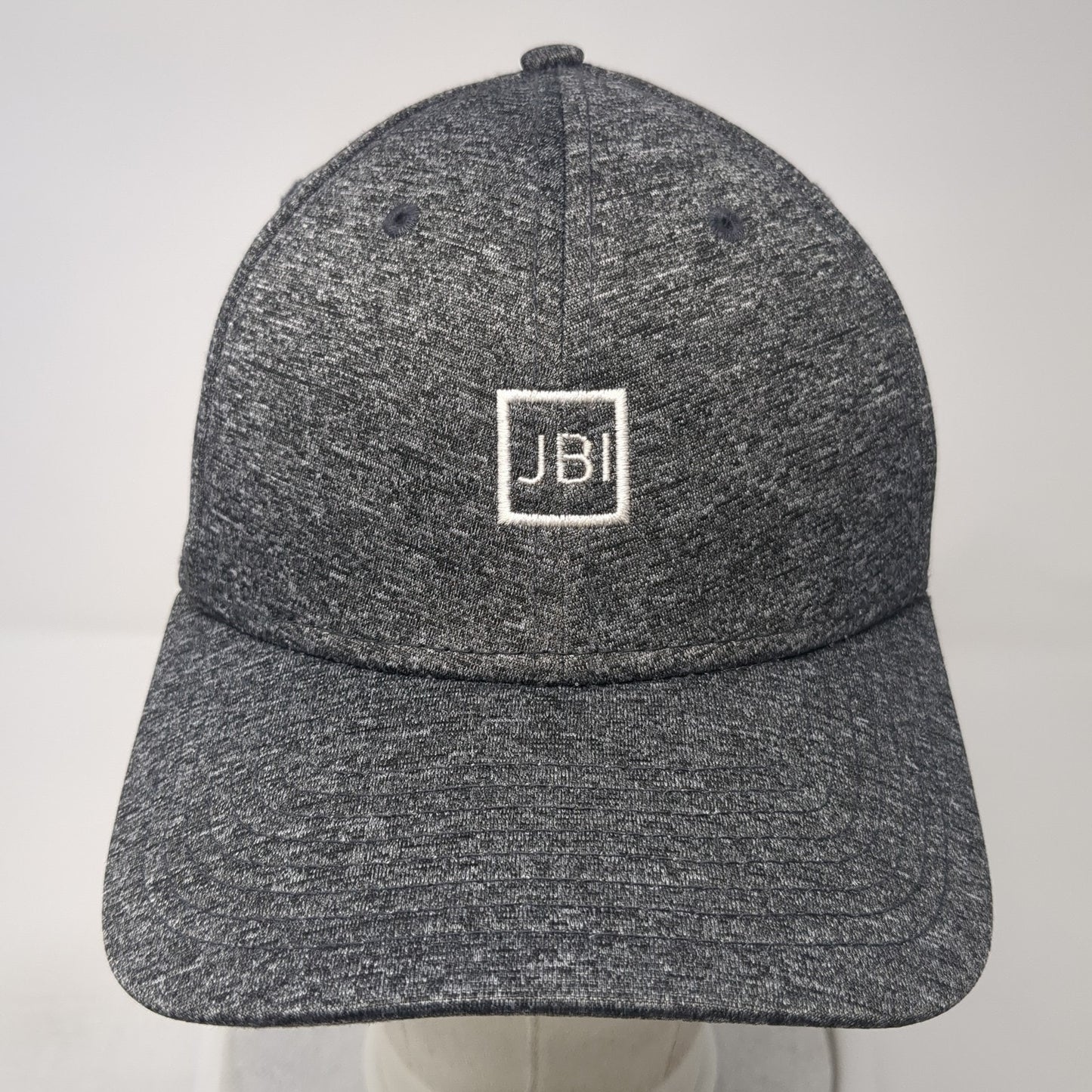 JBI Fitted Hat Gray Medium Embroidered Vent Holes New Era 39Thirty