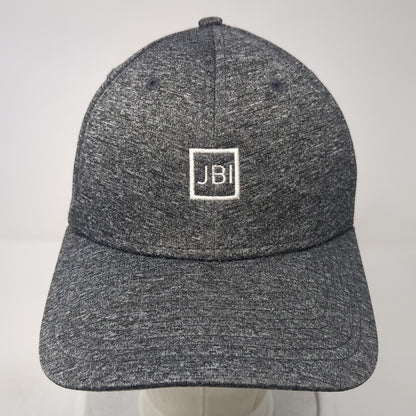 JBI Fitted Hat Gray Medium Embroidered Vent Holes New Era 39Thirty