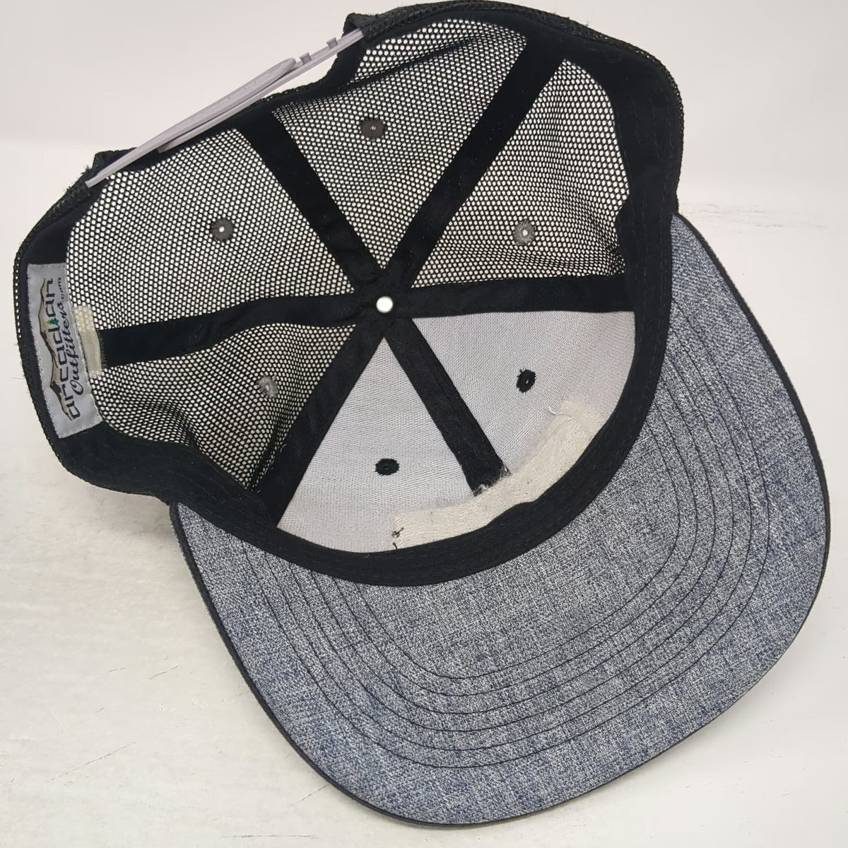 Arcadian Outfitters Trucker Hat Gray One Size Bull Barbed Wire Mesh Snapback
