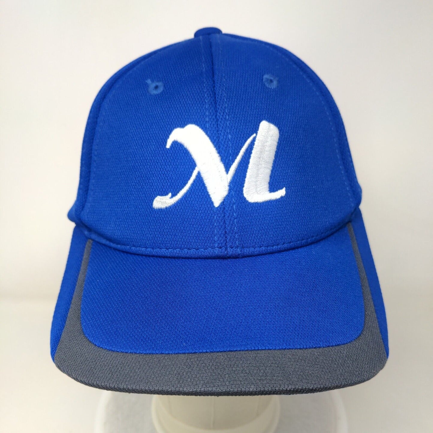 Letter M Strapback Hat Blue One Size Embroidered Member 2020 Sport-Tek
