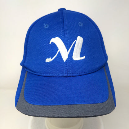Letter M Strapback Hat Blue One Size Embroidered Member 2020 Sport-Tek