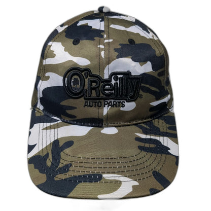O'Reilly Auto Parts Baseball Cap Green One Size Camo Strapback Shamrock Hat
