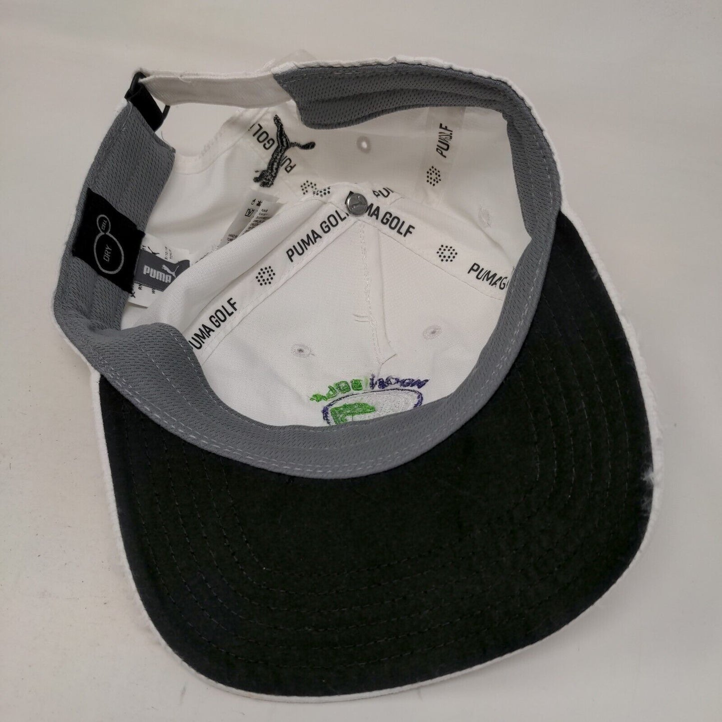 Moon Golf Junior Tour Strapback Hat White OSFA Adjustable Embroidered PUMA Golf