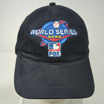Otto MLB 2002 World Series FOX Sports Black Baseball Cap Strapback Hat Vintage