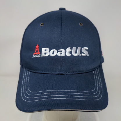 Boat US Since 1966 Strapback Hat Blue One Size Embroidered Vent Holes