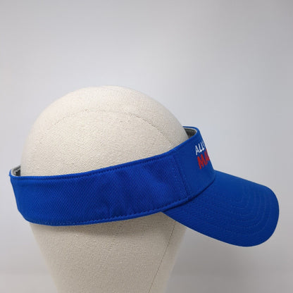 All American Marathon Style 1775 Sun Visor Hat Blue One Size A-Flex Ivory