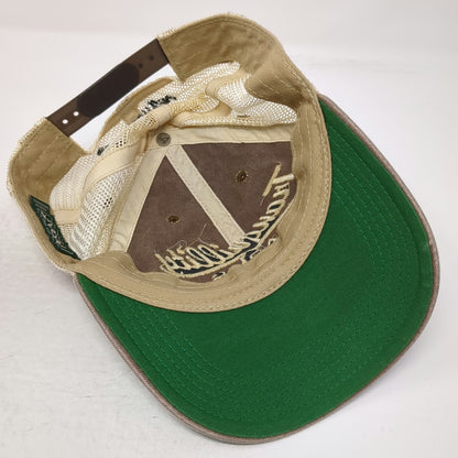 Legacy Trucker Hat Brown One Size Tranquillity Farms Allamuchy NJ American Flag