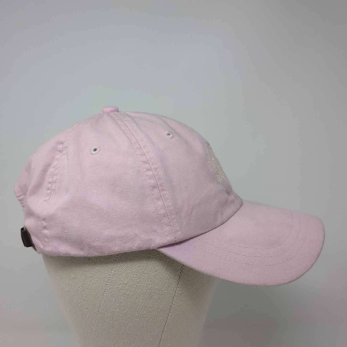 Adams Slideback Hat Pink One Size Adjustable Leather Strap Monogram