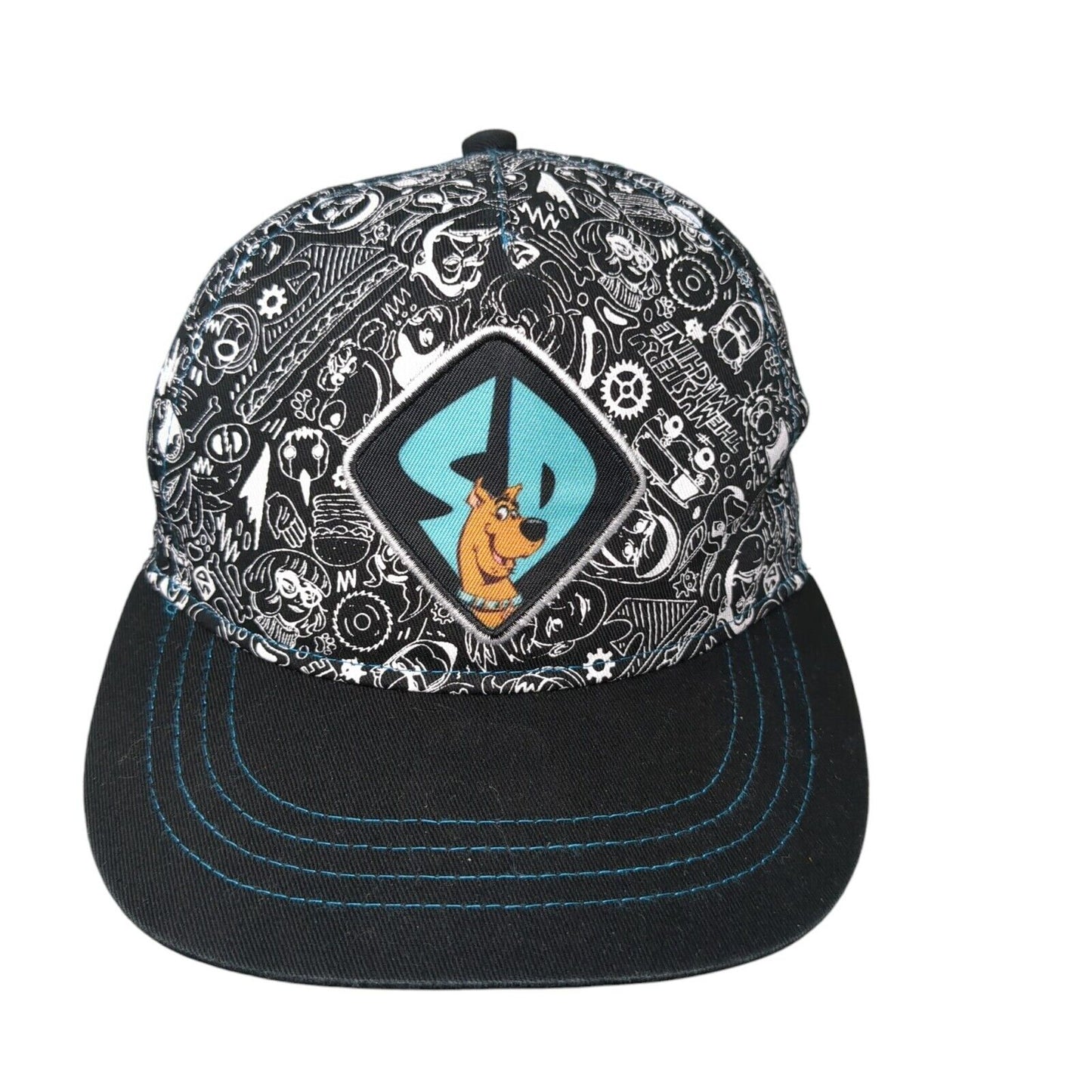 Scooby-Doo Snapback Hat Multicolor One Size All Over Print Adjustable