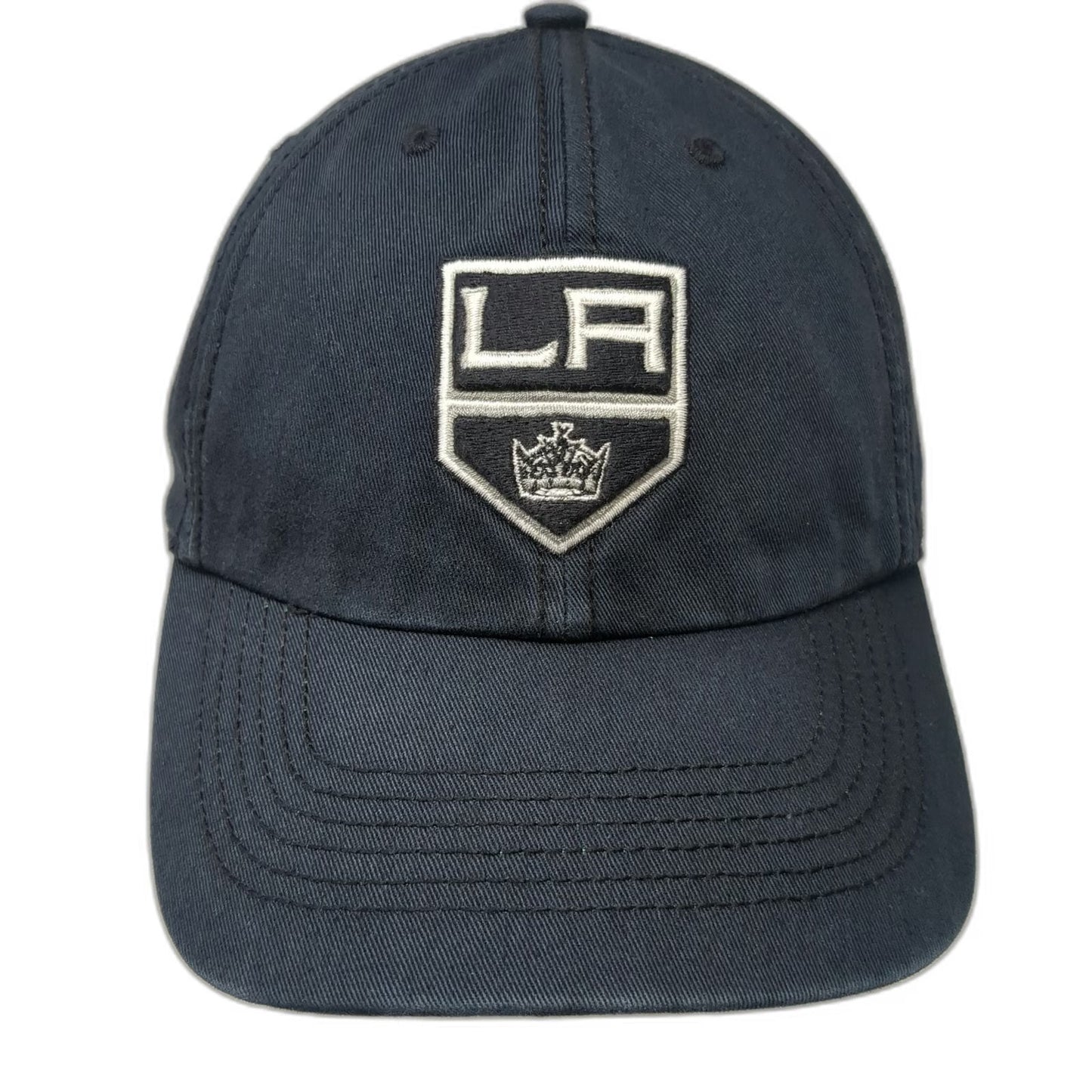 '47 Los Angeles Kings NHL Blue Size M Fitted Green Underbrim Shield Hockey Hat