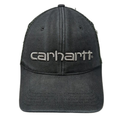 Carhartt Trucker Hat Black One Size Snapback Mesh Back Embroidered Logo Work