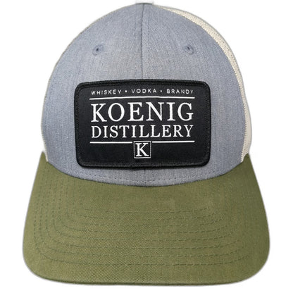 Richardson Trucker Hat Gray Green L Koenig Distillery Mesh Back Snapback