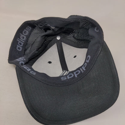 Adidas 3 Stripes Fitted Hat Black Large/XL Embroidered Logo 6 Panel