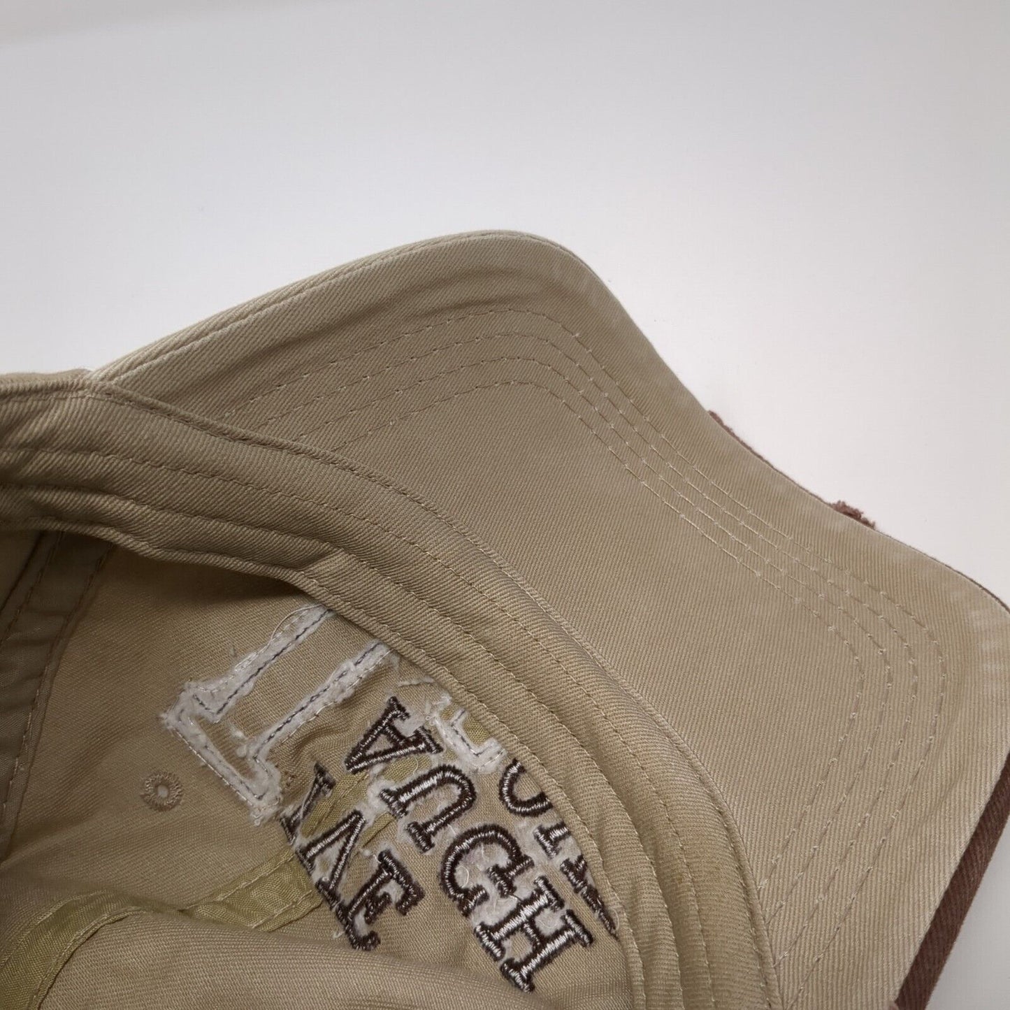Live Laugh Love Slideback Hat Tan One Size Adjustable Embroidered KB ETHOS