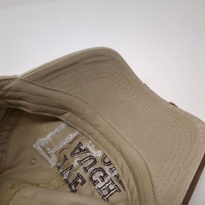 Live Laugh Love Slideback Hat Tan One Size Adjustable Embroidered KB ETHOS