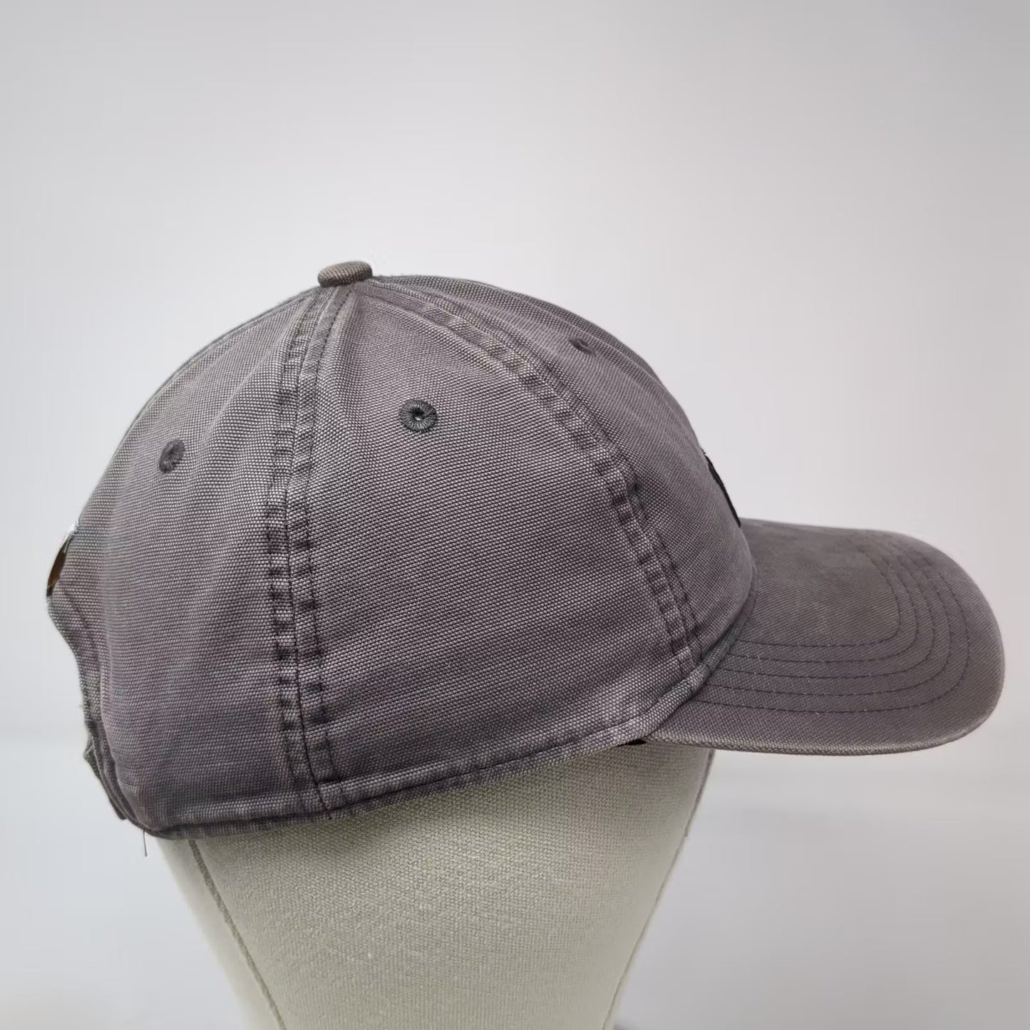 Carhartt Baseball Cap Gray OS Embroidered Logo Adjustable Cotton Canvas Hat