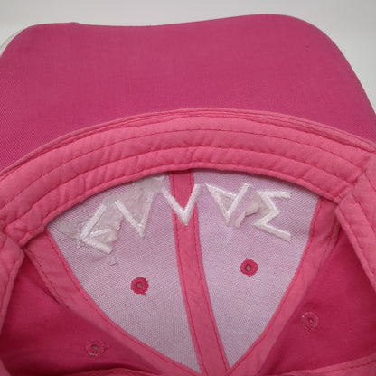 Greece Strapback Baseball Cap Pink One Size Adjustable Embroidered Patriotic