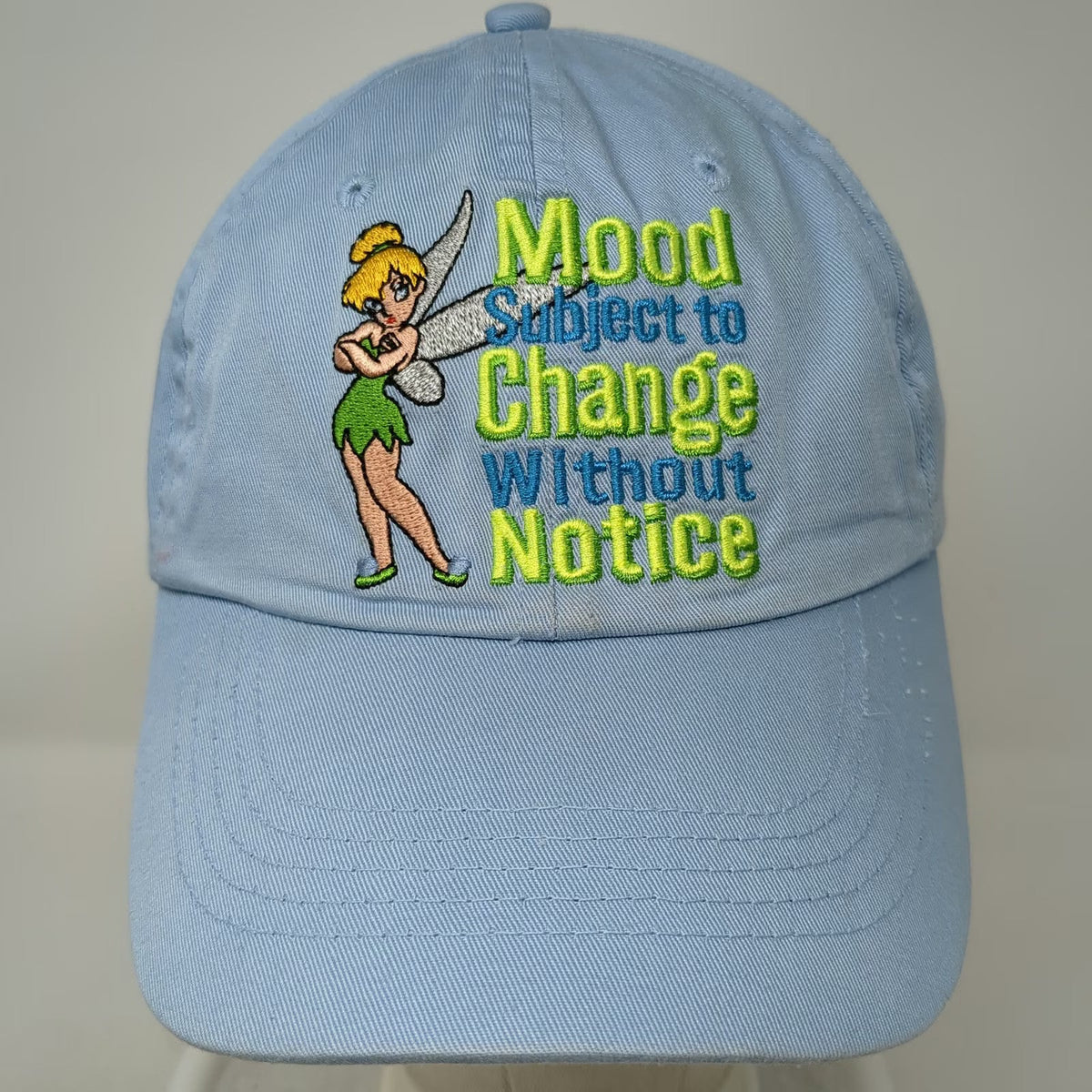 Walt Disney World Baseball Cap Blue One Size Tinker Bell Mood Change Embroidery