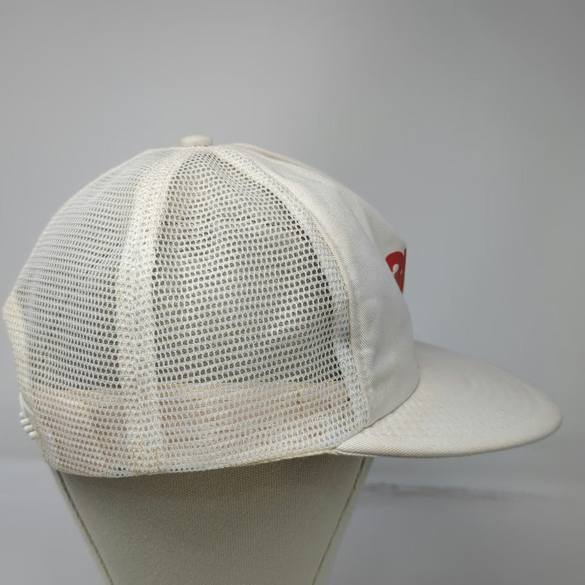 3M Trucker Hat White Mesh Back Snapback Made in USA 5 Panel Foam Logo Vintage