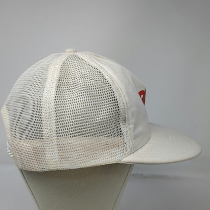 3M Trucker Hat White Mesh Back Snapback Made in USA 5 Panel Foam Logo Vintage
