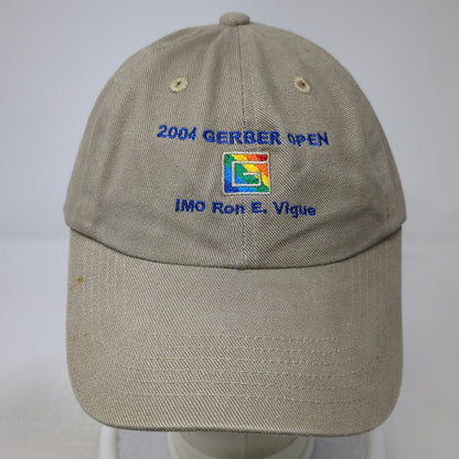 Port Authority Baseball Cap Brown One Size 2004 Gerber Open Memorial Cotton Hat