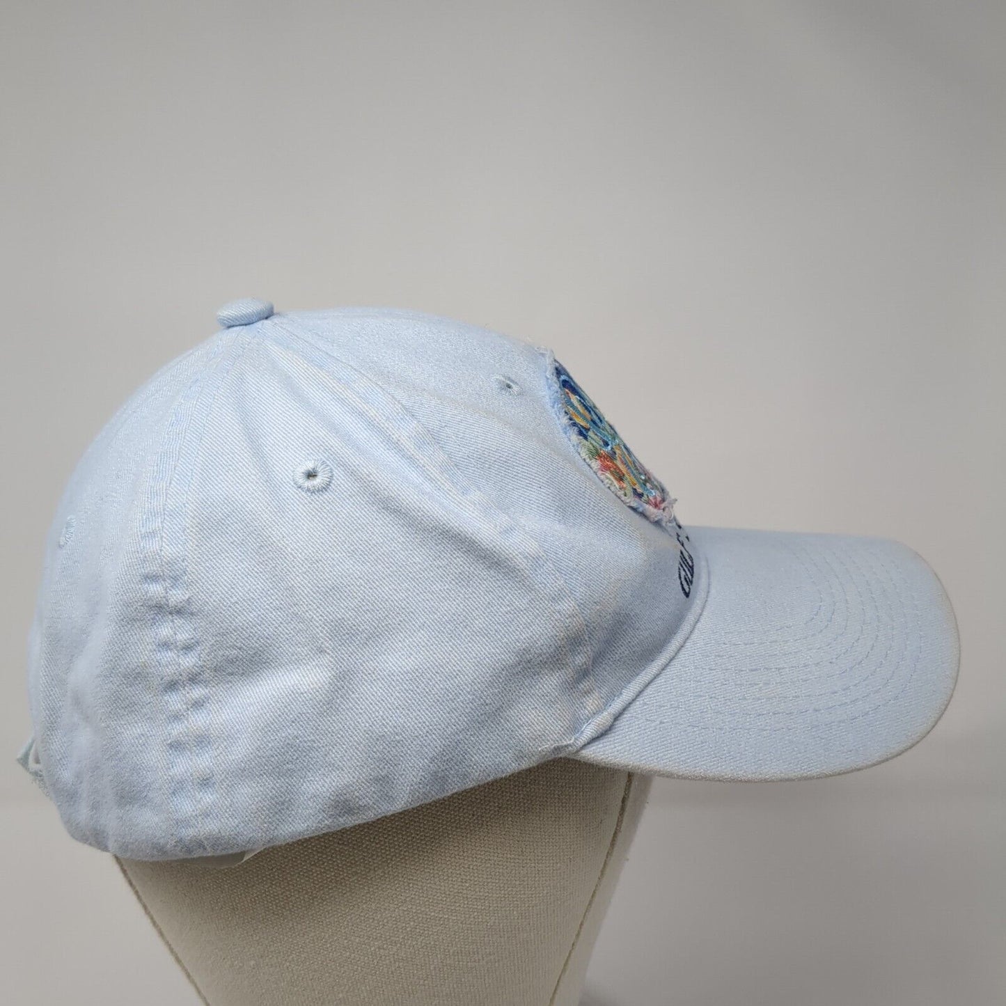 Gulf Shores Strapback Hat Blue One Size Solid Adjustable Embroidered