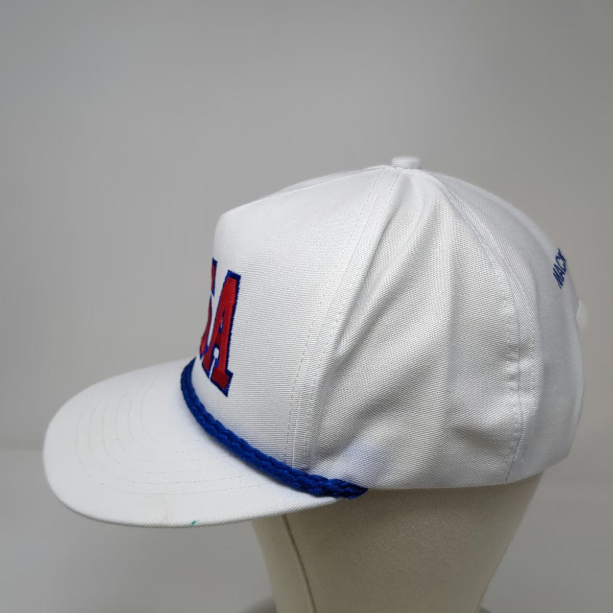 Nomad 5 Panel White One Size Mack Trucks USA Rope Snapback Embroidered Hat