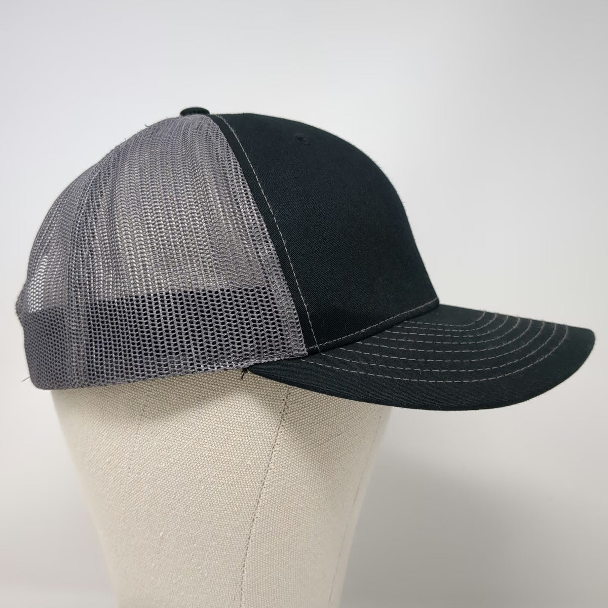 Richardson Trucker Hat Black One Size Cherry Gulch Mesh Back Snapback Cap