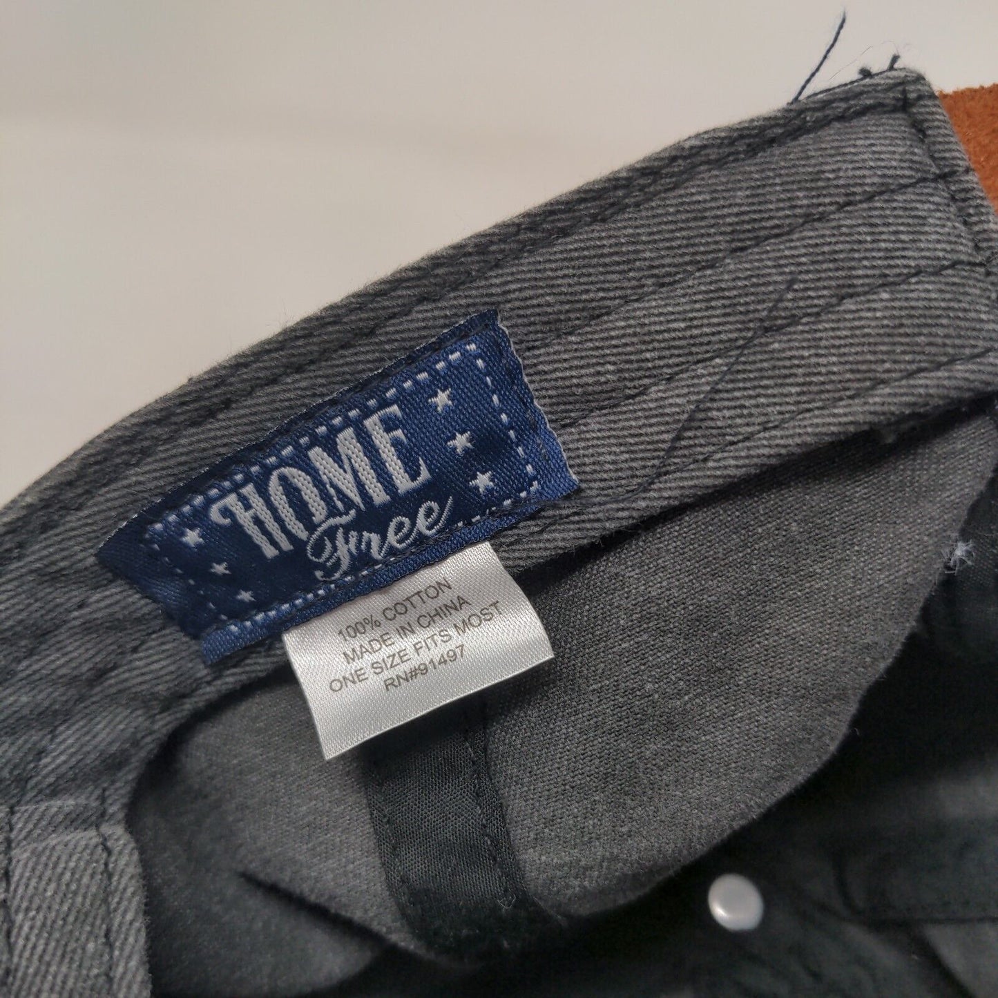 Home Texas Map Slideback Hat Gray OSFM Embroidered Adjustable 6 Panel