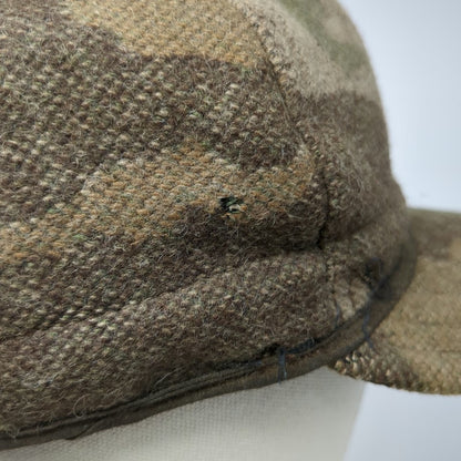 Stormy Kromer Baseball Cap Brown Camo 7 3/8 Wool Gore-Tex Made in USA Fitted Hat