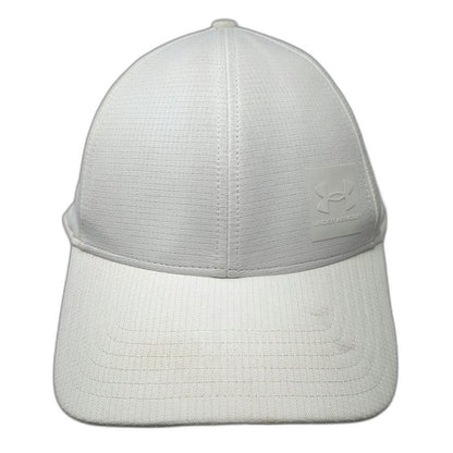 Under Armour Baseball Cap White XL Musgrove Engineering ISO-CHILL Stretch Hat