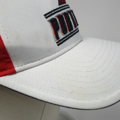 Portland Trail Blazers NBA Adidas Snapback Hat White Red Black One Size Pinwheel