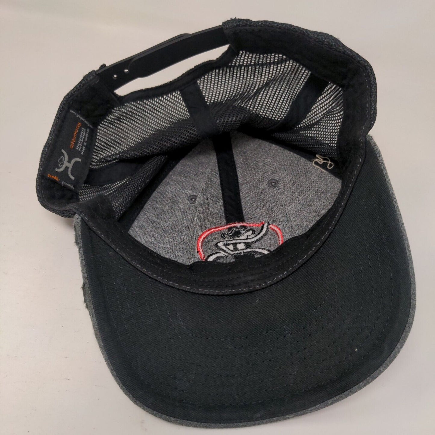 Get Your Hooey Snapback Mesh Back Trucker Hat Gray One Size Colorblock
