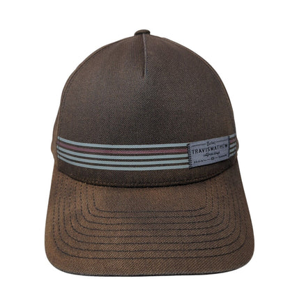 Travis Mathew Snapback Hat Black One Size Striped Flexfit 110 Yupoong