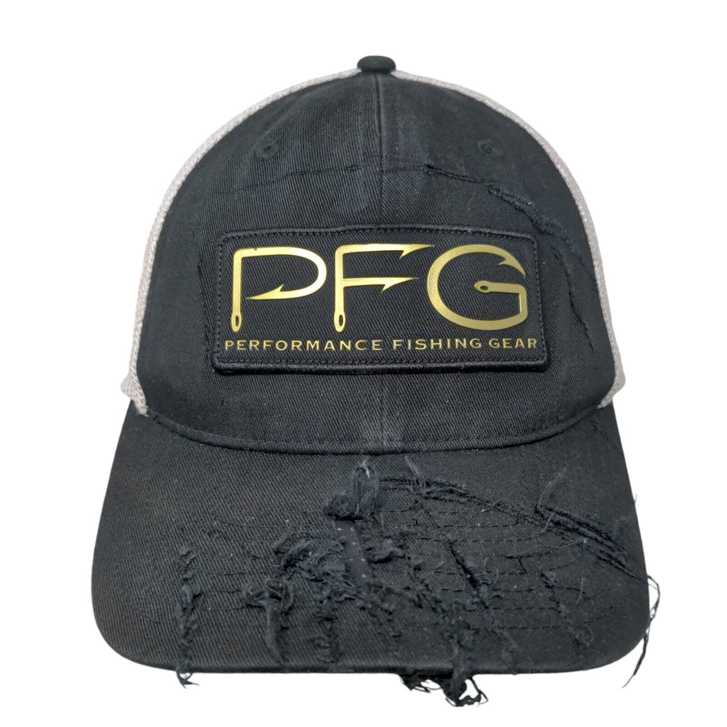 Columbia PFG Performance Fishing Gear Fitted Mesh Back Trucker Hat L/XL Black