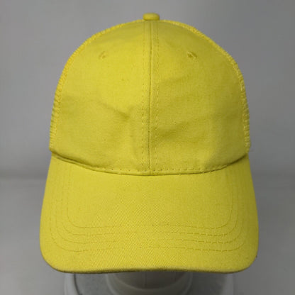 Tropic Sun Strapback Trucker Hat Yellow OSFM Adjustable Mesh Back Blank W/Tags