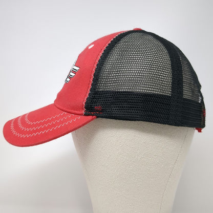 Snap-on Baseball Cap Red One Size Trucker Mesh Rock N Roll Cab Express Patch Hat