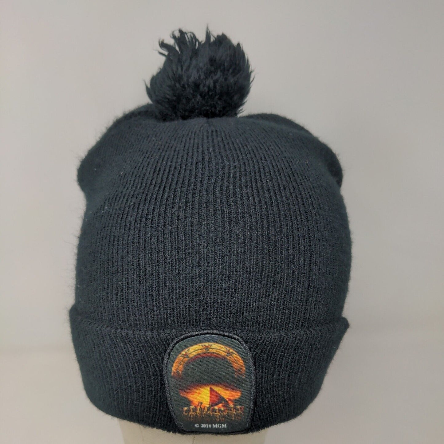 MGM Men's Knit Beanie Hat Stargate Patch Logo 100% Acrylic Sci Fi