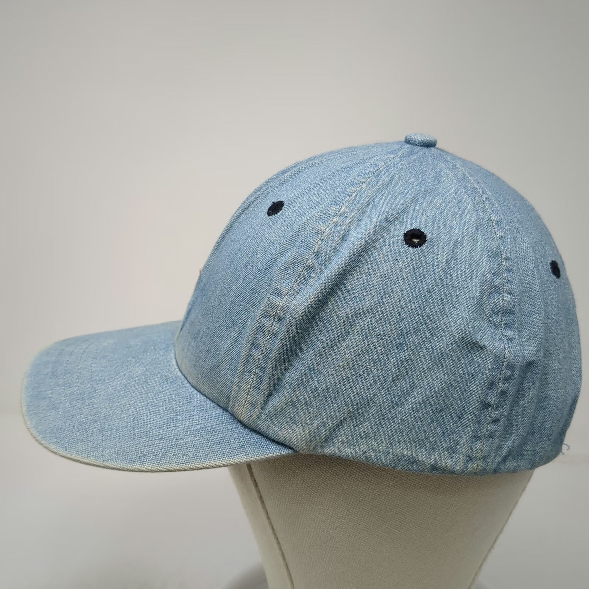 Polo Ralph Lauren Baseball Cap Blue One Size Denim Slideback Logo 6 Panel Hat