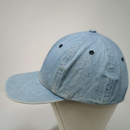 Polo Ralph Lauren Baseball Cap Blue One Size Denim Slideback Logo 6 Panel Hat