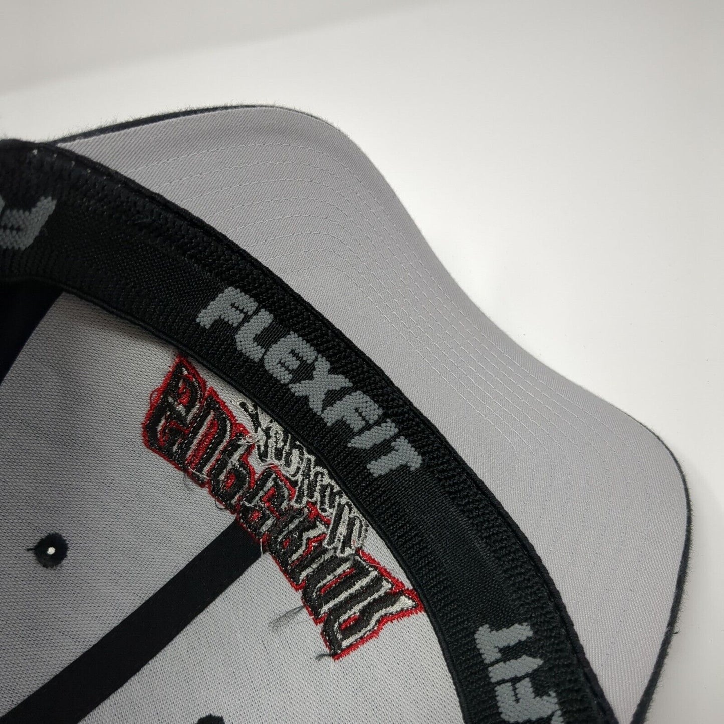 Superior Asphalt Fitted Hat Black S/M Stretch Flexfit Port Authority