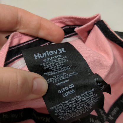 Hurley Slideback Hat Pink One Size Adjustable 6 Panel Vent Holes Yupoong