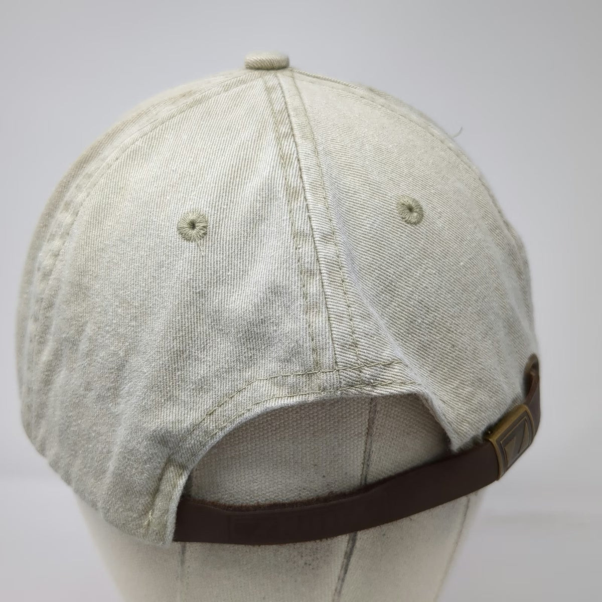Zkapz Baseball Cap Beige One Size Hat R.H. White Construction 80 Years Blue Brim