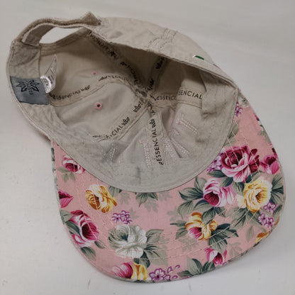 Essencial Women's Strapback Hat Multicolor Floral Embroidered Italia Logo