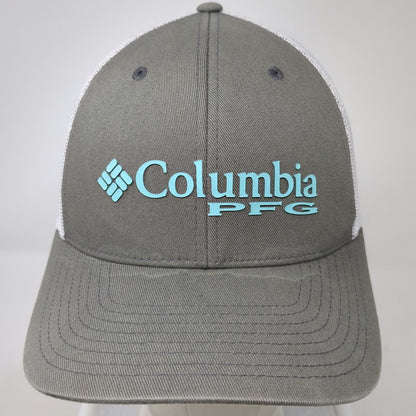 Columbia Trucker Hat Gray One Size PFG Performance Fishing Mesh Snapback Logo