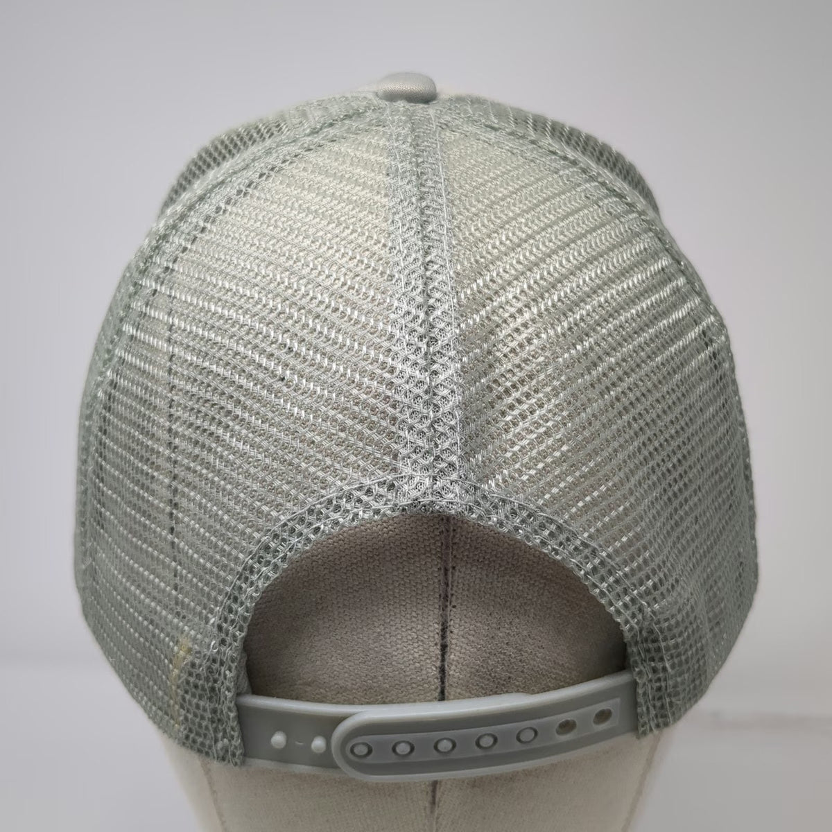 Nissin Gray Trucker Hat One Size Round River Conservation Studies Mesh Snapback